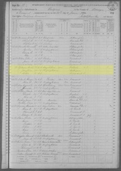 1870 US Census record for family of Martin Spellman, Bradford, Vermont