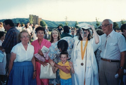 Janice 1987 Jenny's HS graduation
